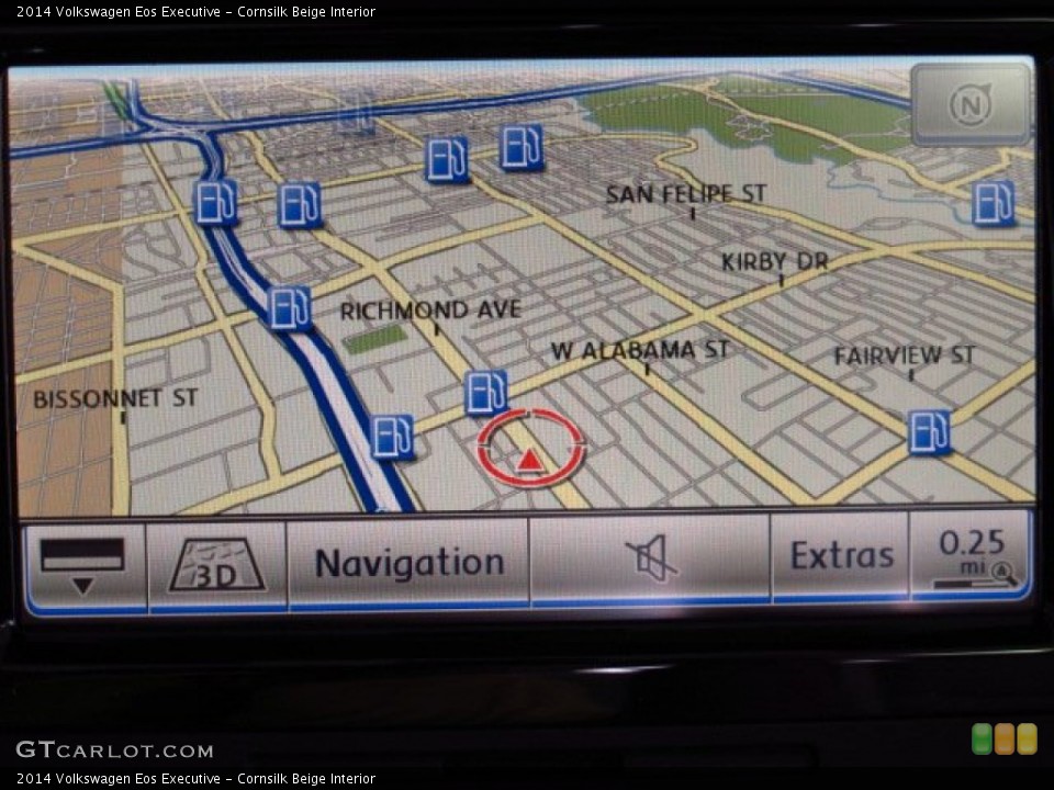 Cornsilk Beige Interior Navigation for the 2014 Volkswagen Eos Executive #85034464
