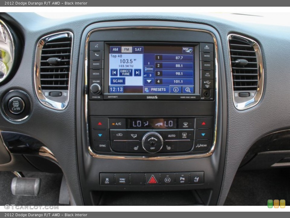 Black Interior Controls for the 2012 Dodge Durango R/T AWD #85034692