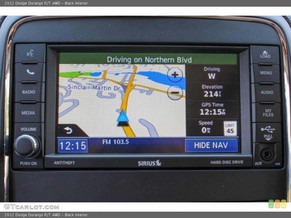 Black Interior Navigation for the 2012 Dodge Durango R/T AWD #85034722