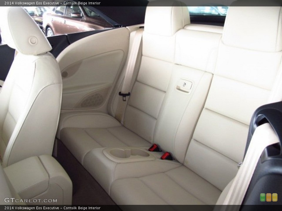 Cornsilk Beige Interior Rear Seat for the 2014 Volkswagen Eos Executive #85034749