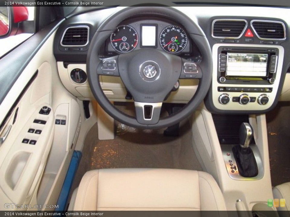 Cornsilk Beige Interior Dashboard for the 2014 Volkswagen Eos Executive #85034788