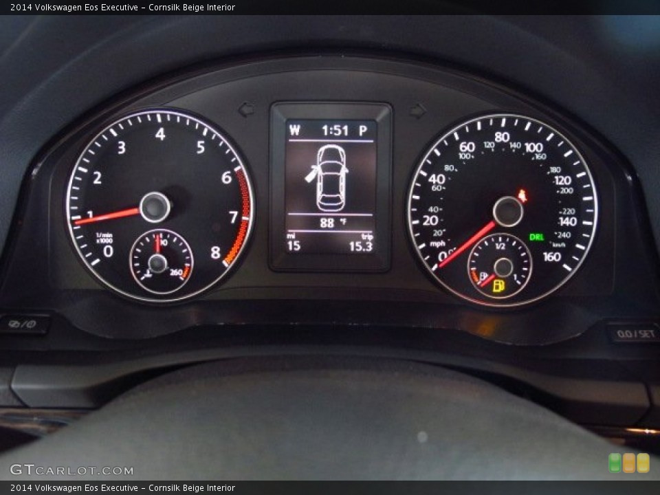 Cornsilk Beige Interior Gauges for the 2014 Volkswagen Eos Executive #85035049