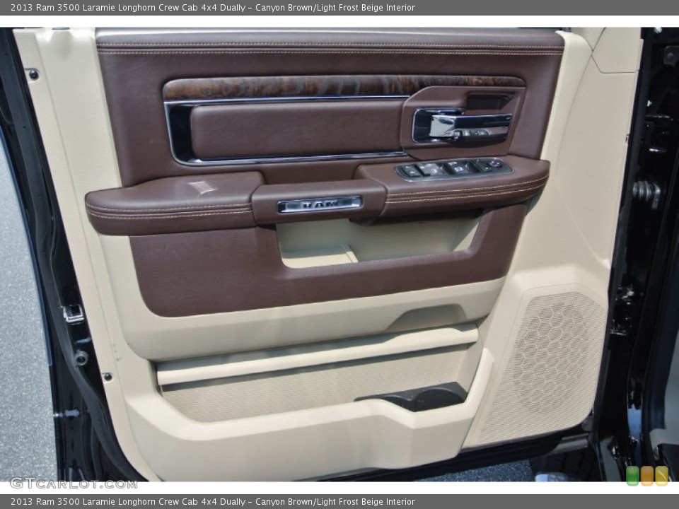 Canyon Brown/Light Frost Beige Interior Door Panel for the 2013 Ram 3500 Laramie Longhorn Crew Cab 4x4 Dually #85035130