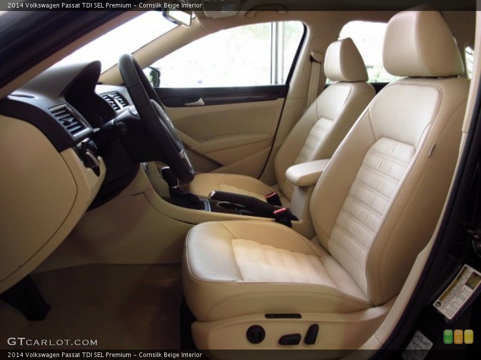 Cornsilk Beige Interior Front Seat for the 2014 Volkswagen Passat TDI SEL Premium #85035367