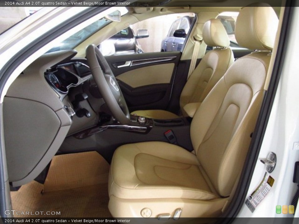 Velvet Beige/Moor Brown Interior Photo for the 2014 Audi A4 2.0T quattro Sedan #85036480