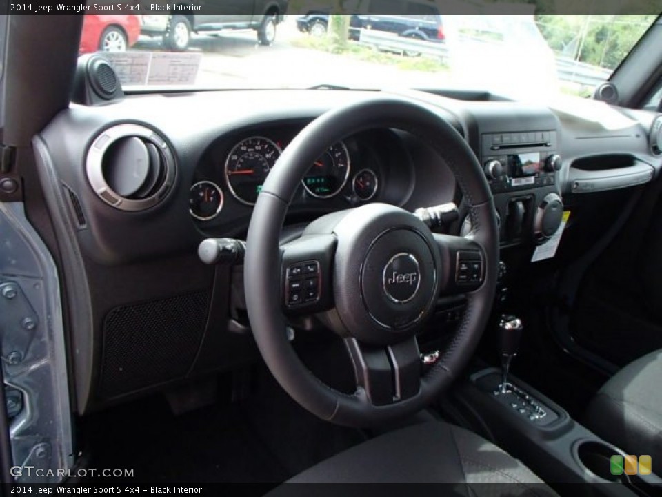 Black Interior Steering Wheel for the 2014 Jeep Wrangler Sport S 4x4 #85037416