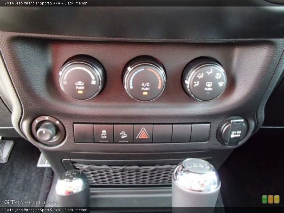 Black Interior Controls for the 2014 Jeep Wrangler Sport S 4x4 #85037521