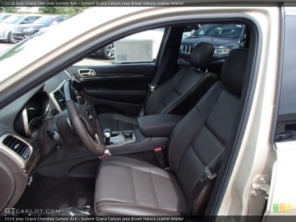 Summit Grand Canyon Jeep Brown Natura Leather Interior Photo for the 2014 Jeep Grand Cherokee Summit 4x4 #85037761
