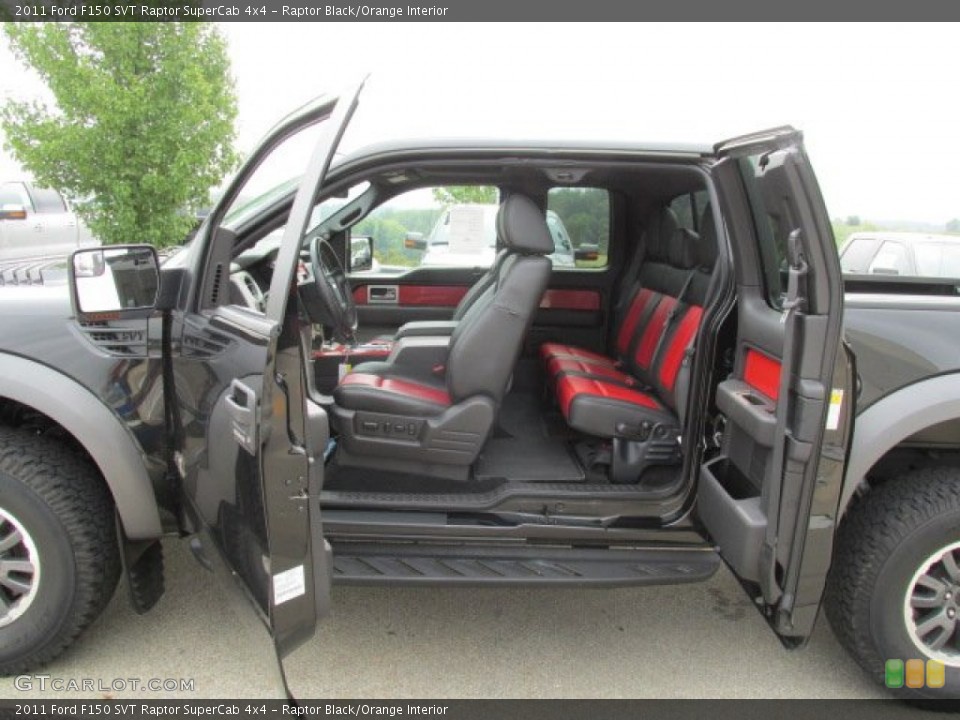 Raptor Black/Orange Interior Photo for the 2011 Ford F150 SVT Raptor SuperCab 4x4 #85039630