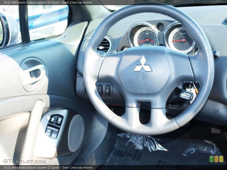 Dark Charcoal Interior Steering Wheel for the 2012 Mitsubishi Eclipse Spyder GS Sport #85044343