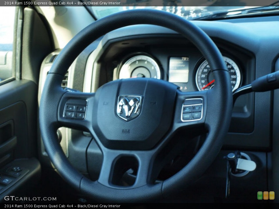 Black/Diesel Gray Interior Steering Wheel for the 2014 Ram 1500 Express Quad Cab 4x4 #85044574