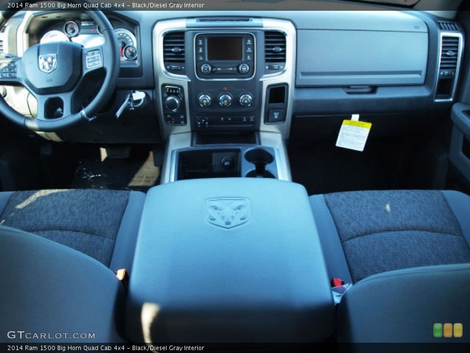 Black/Diesel Gray Interior Dashboard for the 2014 Ram 1500 Big Horn Quad Cab 4x4 #85045348