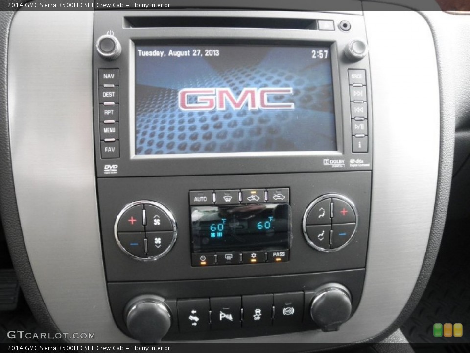 Ebony Interior Controls for the 2014 GMC Sierra 3500HD SLT Crew Cab #85045654