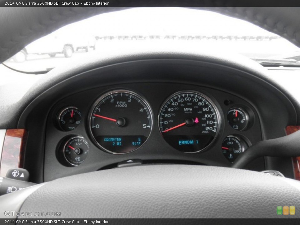 Ebony Interior Gauges for the 2014 GMC Sierra 3500HD SLT Crew Cab #85045849
