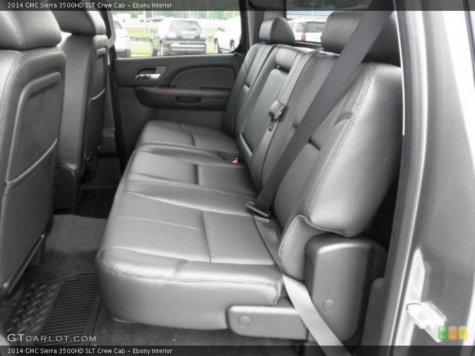 Ebony Interior Rear Seat for the 2014 GMC Sierra 3500HD SLT Crew Cab #85045996