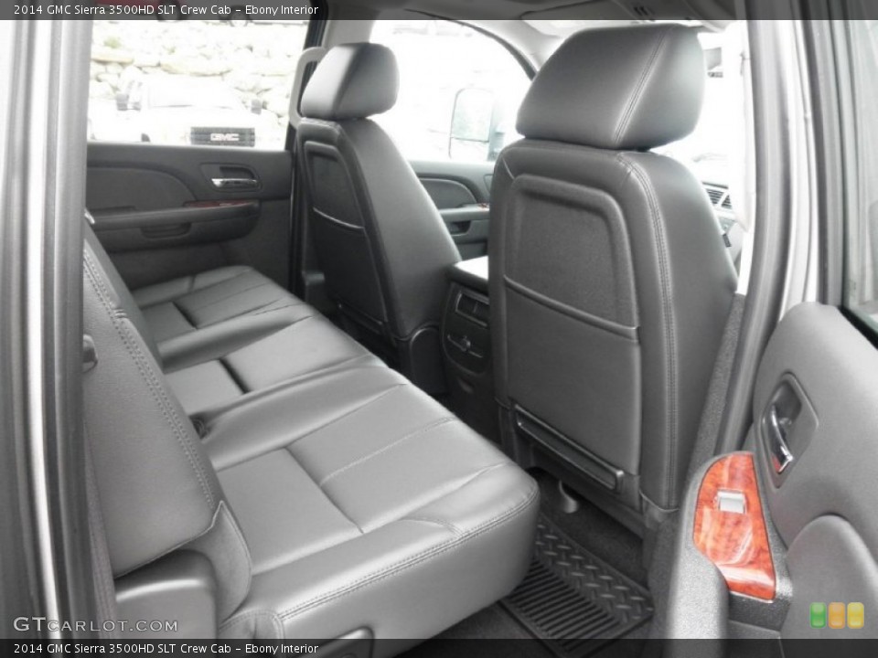 Ebony Interior Rear Seat for the 2014 GMC Sierra 3500HD SLT Crew Cab #85046080