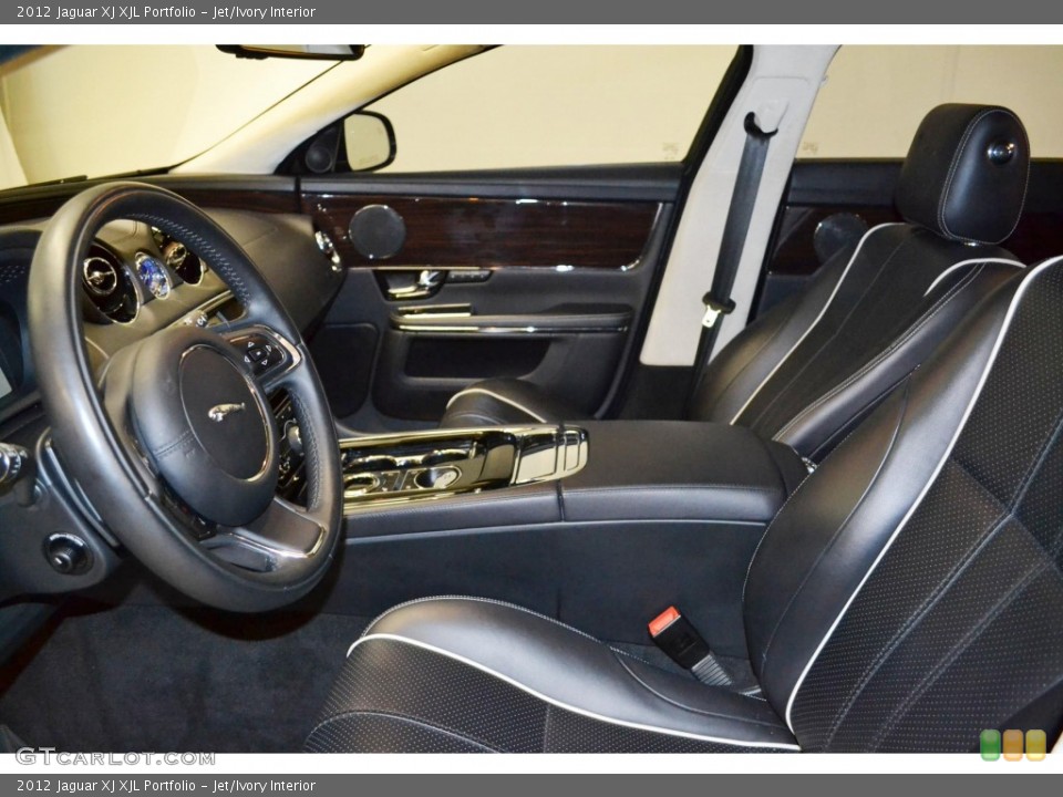 Jet/Ivory Interior Front Seat for the 2012 Jaguar XJ XJL Portfolio #85046539