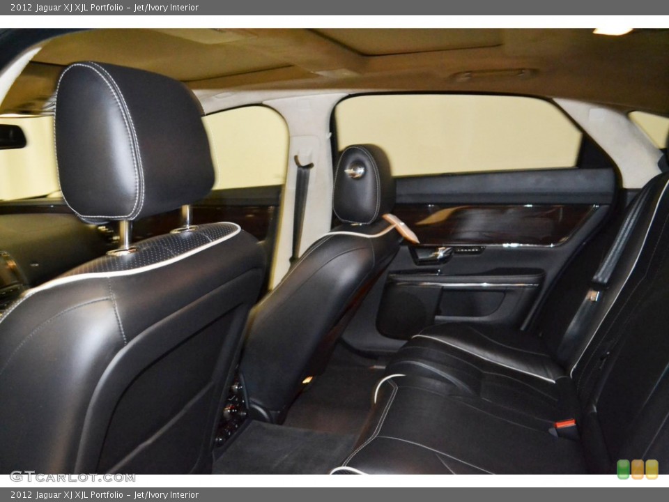 Jet/Ivory Interior Rear Seat for the 2012 Jaguar XJ XJL Portfolio #85046755
