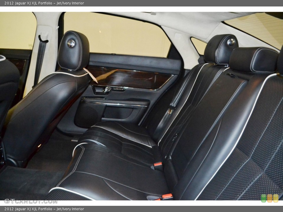 Jet/Ivory Interior Rear Seat for the 2012 Jaguar XJ XJL Portfolio #85046812