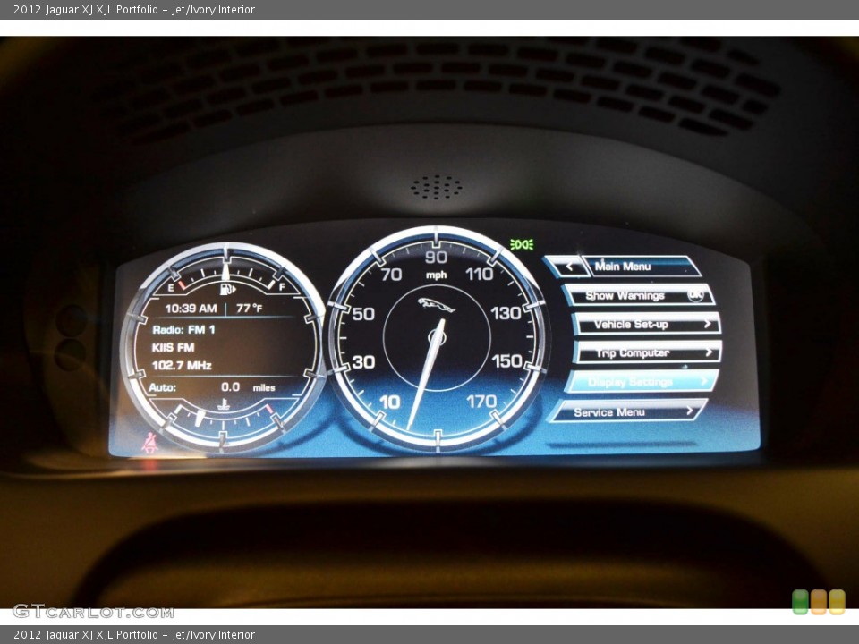 Jet/Ivory Interior Gauges for the 2012 Jaguar XJ XJL Portfolio #85046974