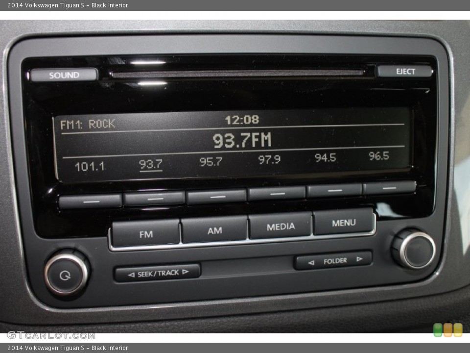 Black Interior Audio System for the 2014 Volkswagen Tiguan S #85050814