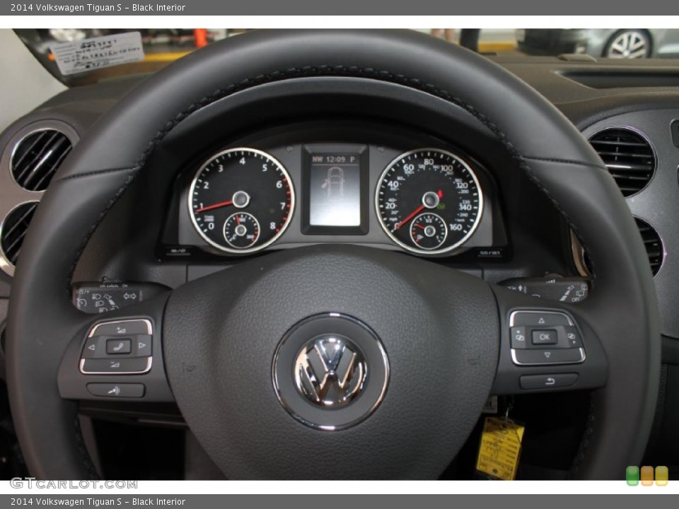 Black Interior Steering Wheel for the 2014 Volkswagen Tiguan S #85050886