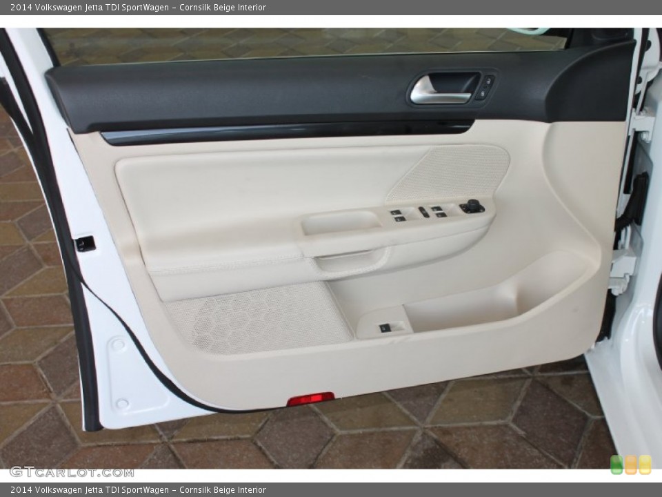 Cornsilk Beige Interior Door Panel for the 2014 Volkswagen Jetta TDI SportWagen #85052077