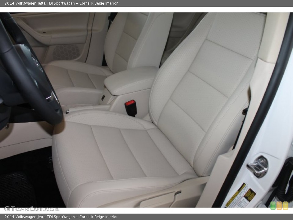 Cornsilk Beige Interior Front Seat for the 2014 Volkswagen Jetta TDI SportWagen #85052131