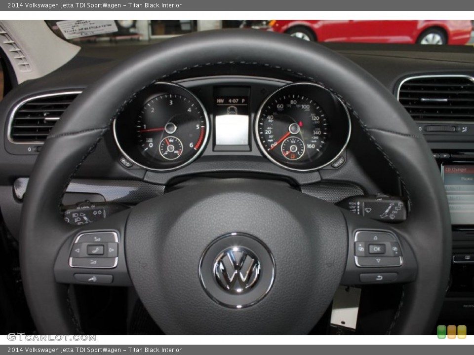 Titan Black Interior Steering Wheel for the 2014 Volkswagen Jetta TDI SportWagen #85053012