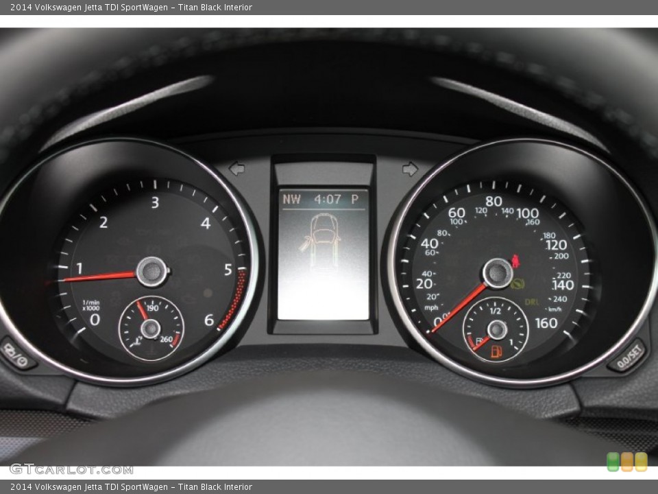 Titan Black Interior Gauges for the 2014 Volkswagen Jetta TDI SportWagen #85053028