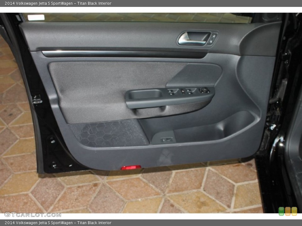 Titan Black Interior Door Panel for the 2014 Volkswagen Jetta S SportWagen #85054178