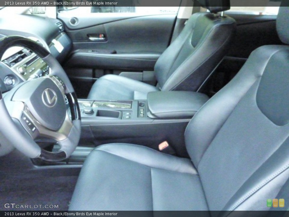 Black/Ebony Birds Eye Maple Interior Front Seat for the 2013 Lexus RX 350 AWD #85054549