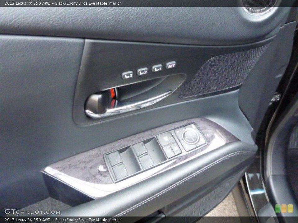 Black/Ebony Birds Eye Maple Interior Controls for the 2013 Lexus RX 350 AWD #85054633