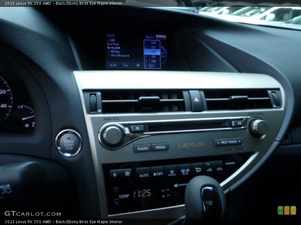 Black/Ebony Birds Eye Maple Interior Controls for the 2013 Lexus RX 350 AWD #85054696