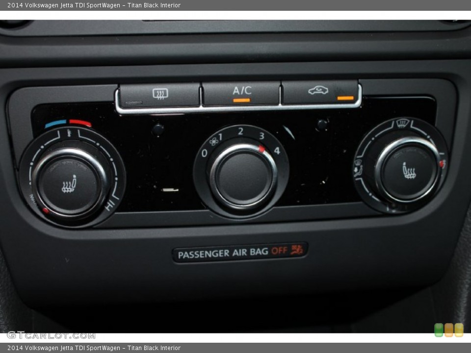 Titan Black Interior Controls for the 2014 Volkswagen Jetta TDI SportWagen #85055752