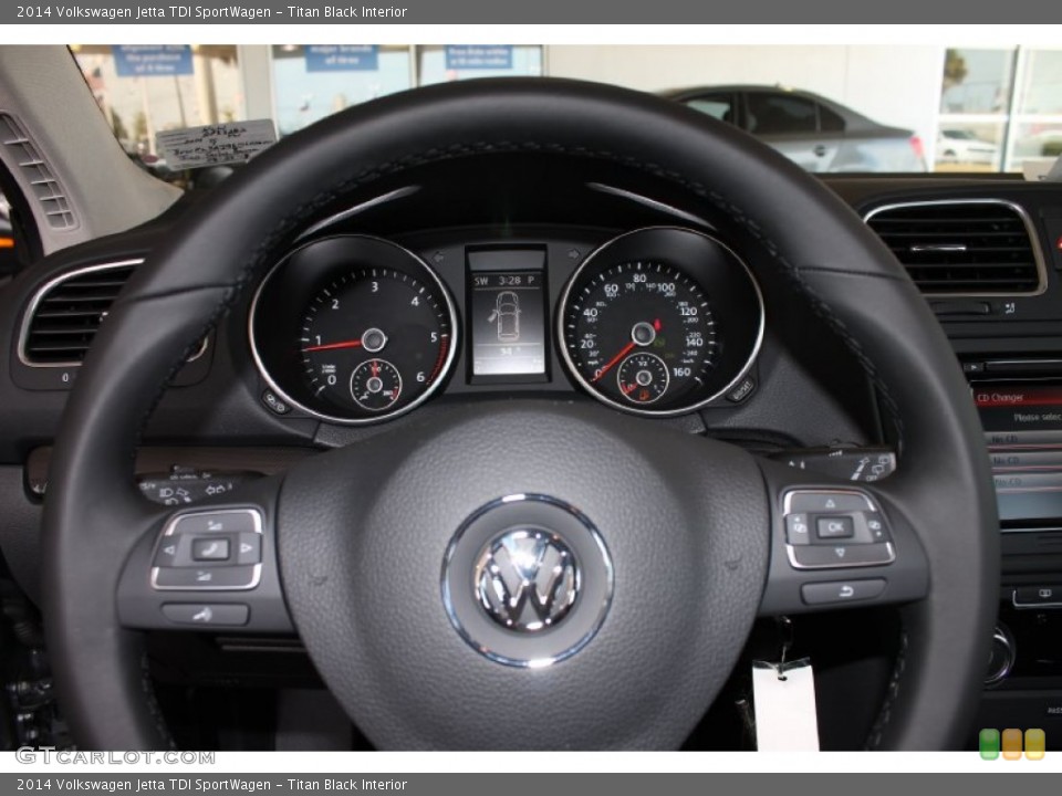 Titan Black Interior Steering Wheel for the 2014 Volkswagen Jetta TDI SportWagen #85055785