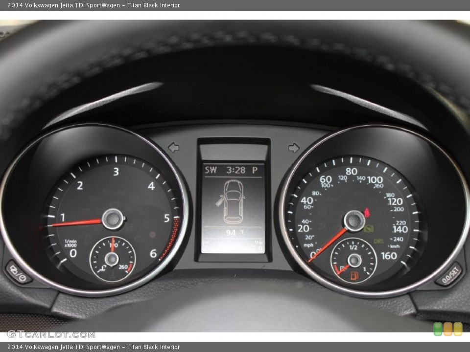 Titan Black Interior Gauges for the 2014 Volkswagen Jetta TDI SportWagen #85055806