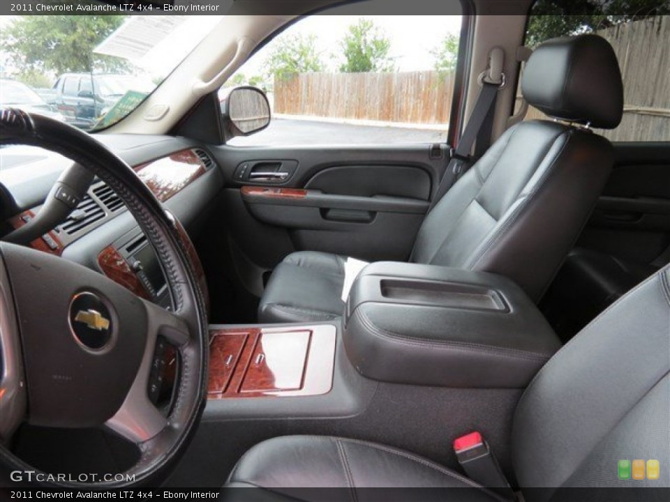 Ebony Interior Front Seat for the 2011 Chevrolet Avalanche LTZ 4x4 #85056385