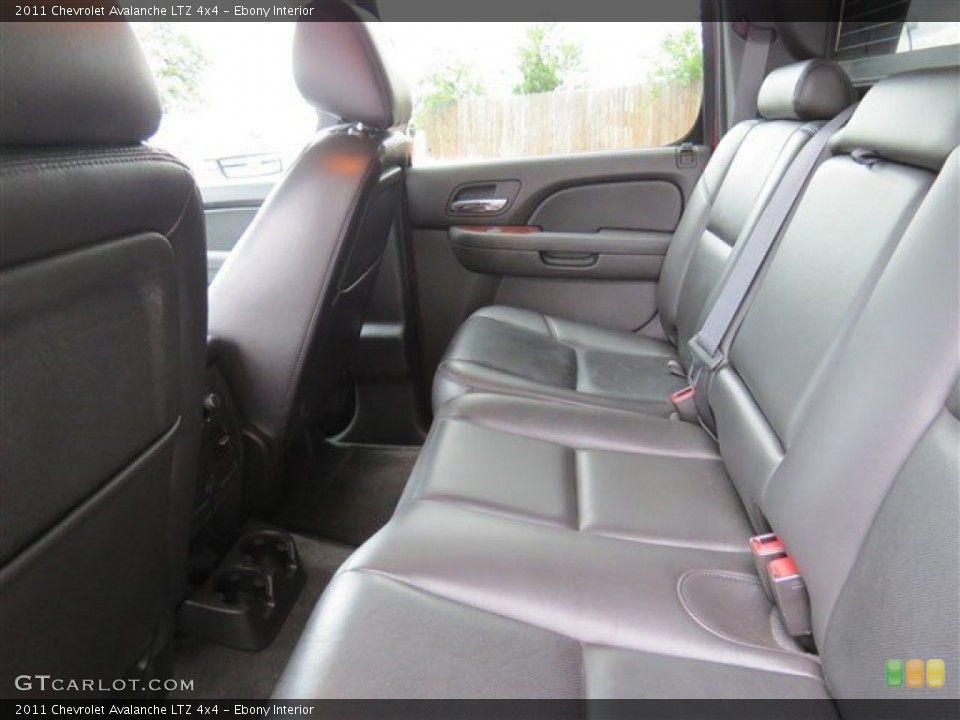 Ebony Interior Rear Seat for the 2011 Chevrolet Avalanche LTZ 4x4 #85056406