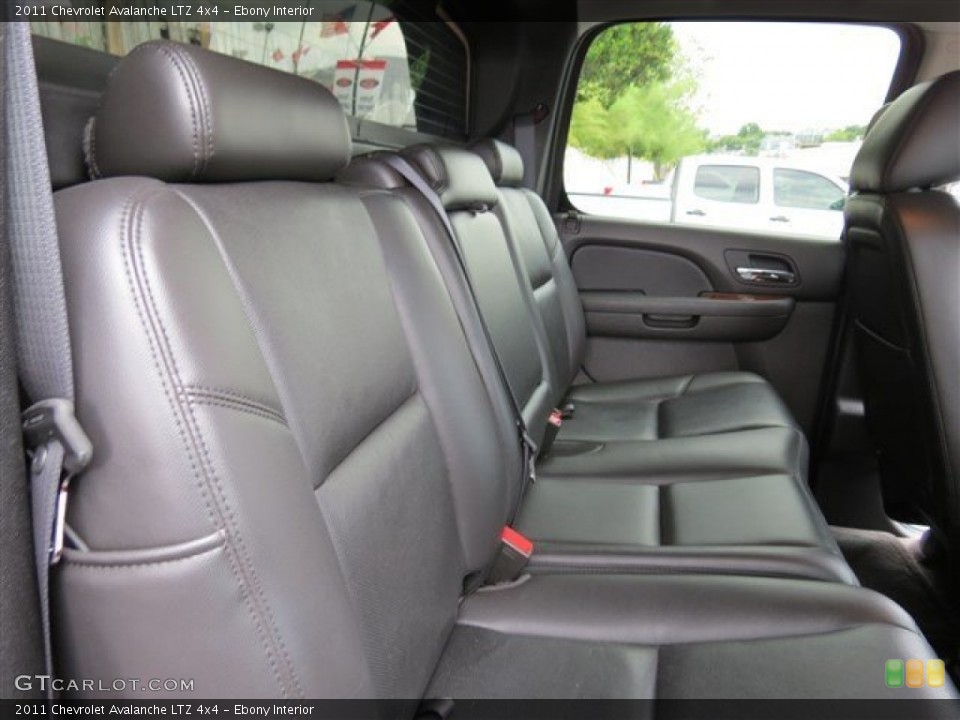 Ebony Interior Rear Seat for the 2011 Chevrolet Avalanche LTZ 4x4 #85056445