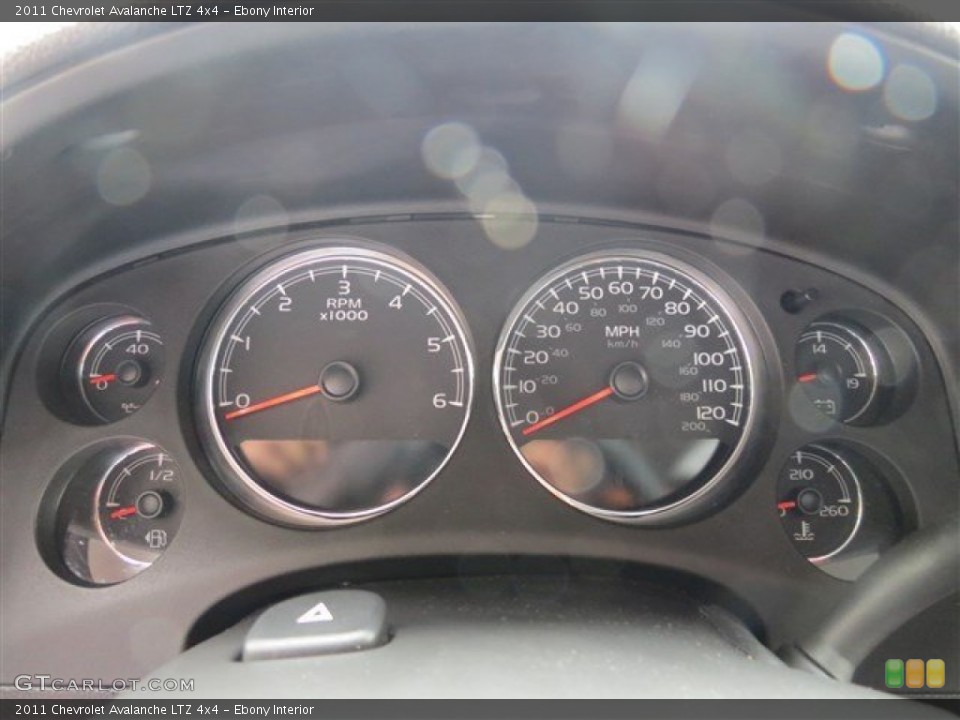 Ebony Interior Gauges for the 2011 Chevrolet Avalanche LTZ 4x4 #85056481