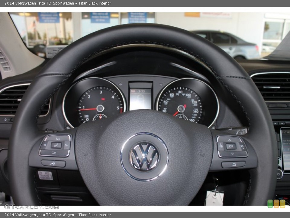 Titan Black Interior Steering Wheel for the 2014 Volkswagen Jetta TDI SportWagen #85057195