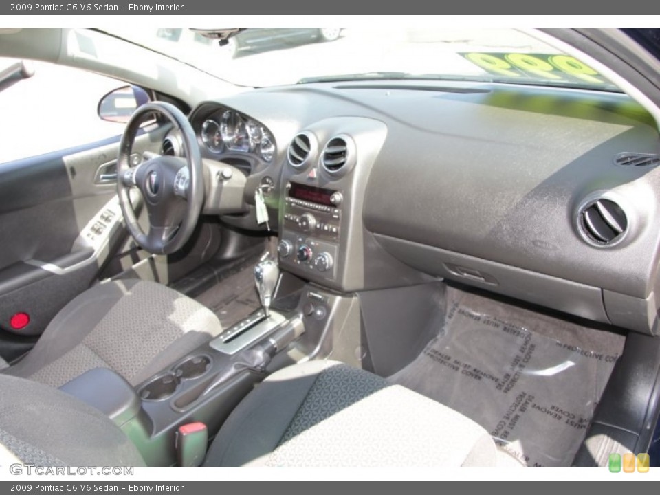 Ebony Interior Dashboard for the 2009 Pontiac G6 V6 Sedan #85059700