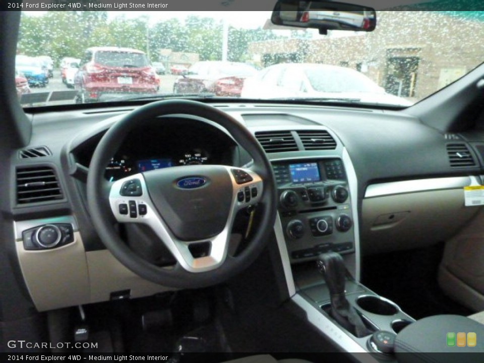 Medium Light Stone Interior Dashboard for the 2014 Ford Explorer 4WD #85068694