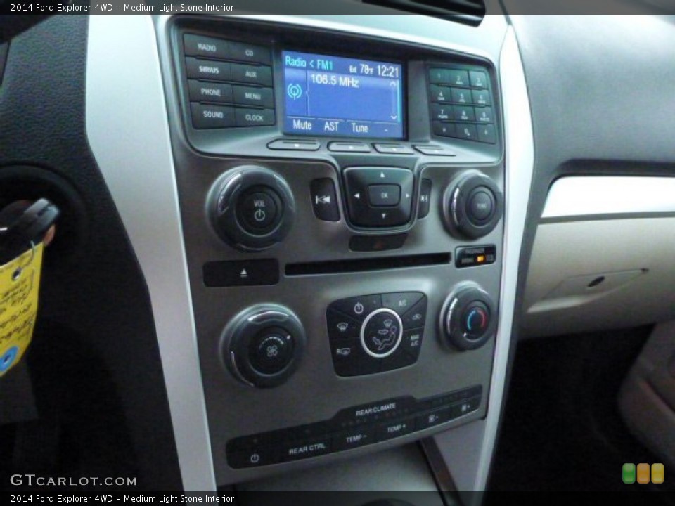 Medium Light Stone Interior Controls for the 2014 Ford Explorer 4WD #85068761
