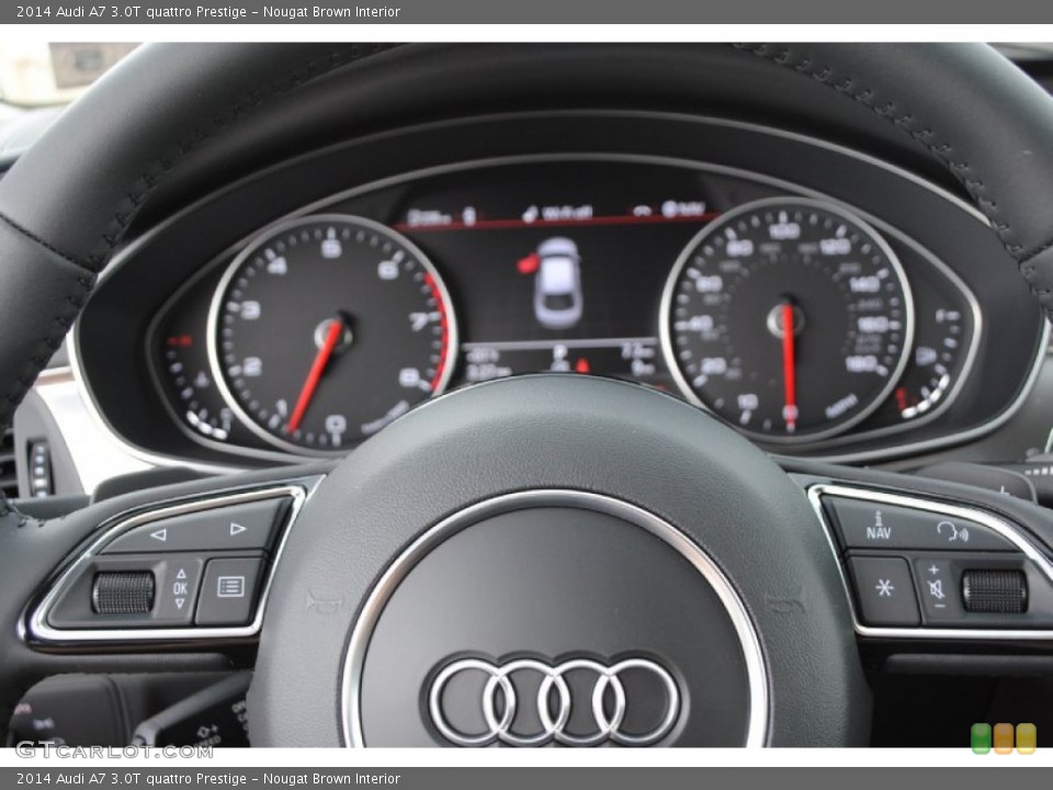 Nougat Brown Interior Controls for the 2014 Audi A7 3.0T quattro Prestige #85069009