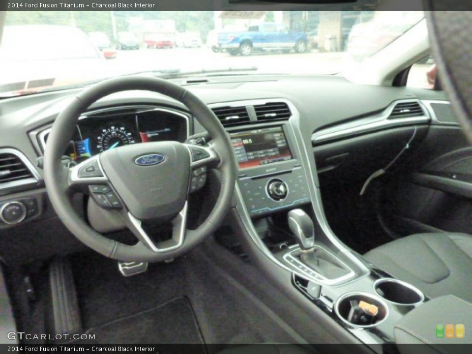 Charcoal Black Interior Dashboard for the 2014 Ford Fusion Titanium #85069694