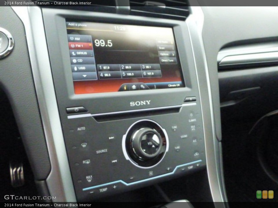 Charcoal Black Interior Controls for the 2014 Ford Fusion Titanium #85069778