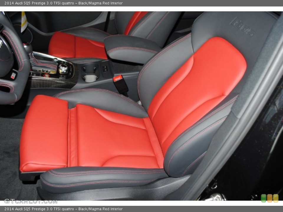 Black/Magma Red Interior Front Seat for the 2014 Audi SQ5 Prestige 3.0 TFSI quattro #85071350