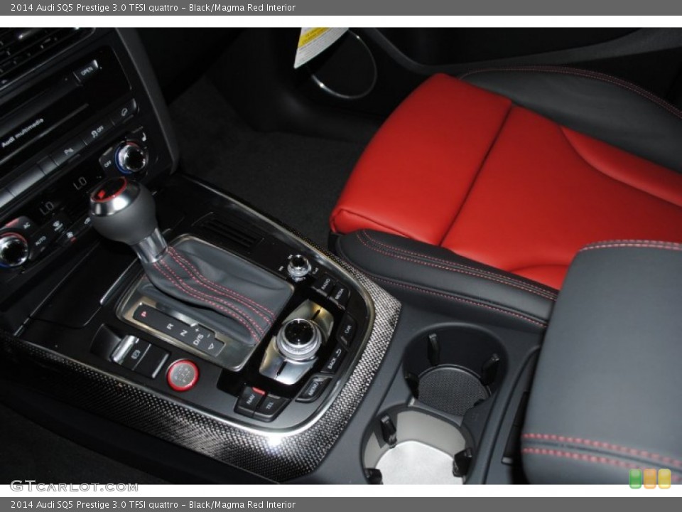 Black/Magma Red Interior Transmission for the 2014 Audi SQ5 Prestige 3.0 TFSI quattro #85071437
